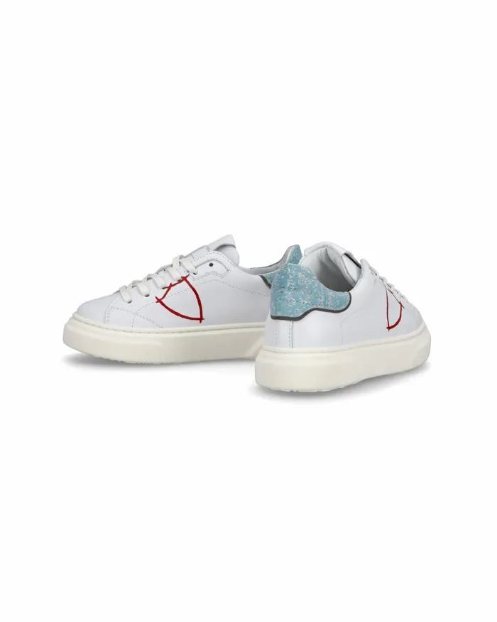 Kids Temple Sneakers Junior039s White Light Blue Shoes Philippe Model Paris Kids Junior 2840