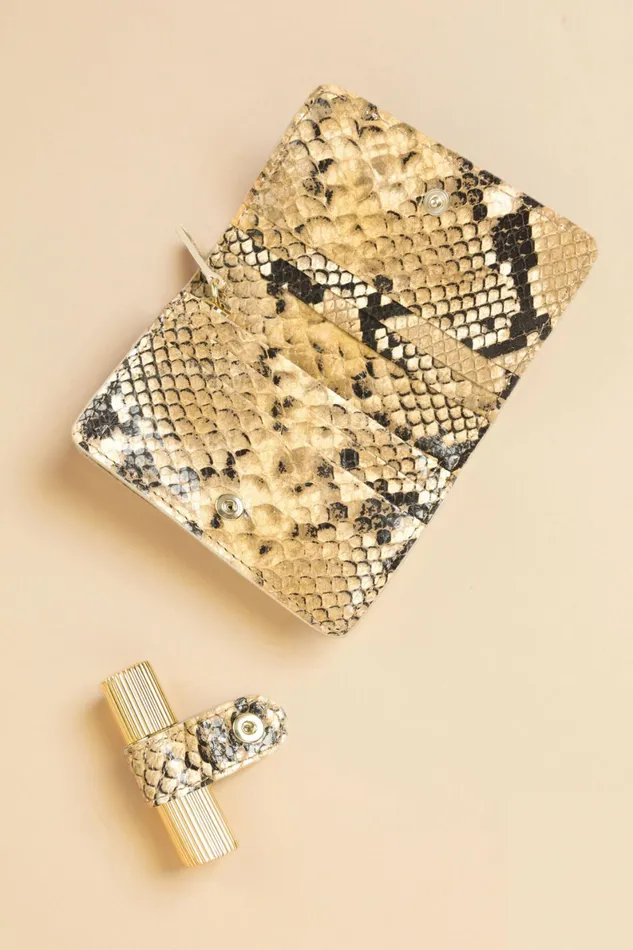 KIKI Wallet Python Naturel Women Rouje Small Leather Goods