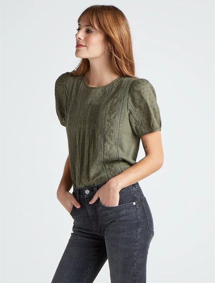 Knit Tops Women Lucky Brand Novelty Mix Top Beetle