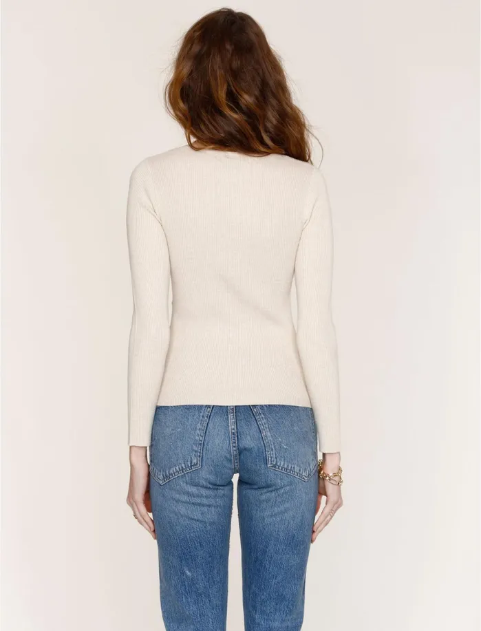 Knit Tops Women Lucky Brand Twist Long Sleeve Top Ivory