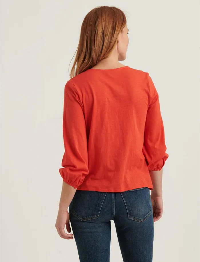 Knit Tops Women Lucky Brand VNeck Long Sleeve Top Grenadine