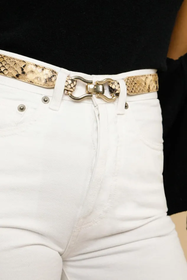 LAURE Belt Python Naturel Women Rouje Small Leather Goods