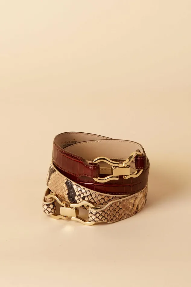 LAURE Belt Python Naturel Women Rouje Small Leather Goods