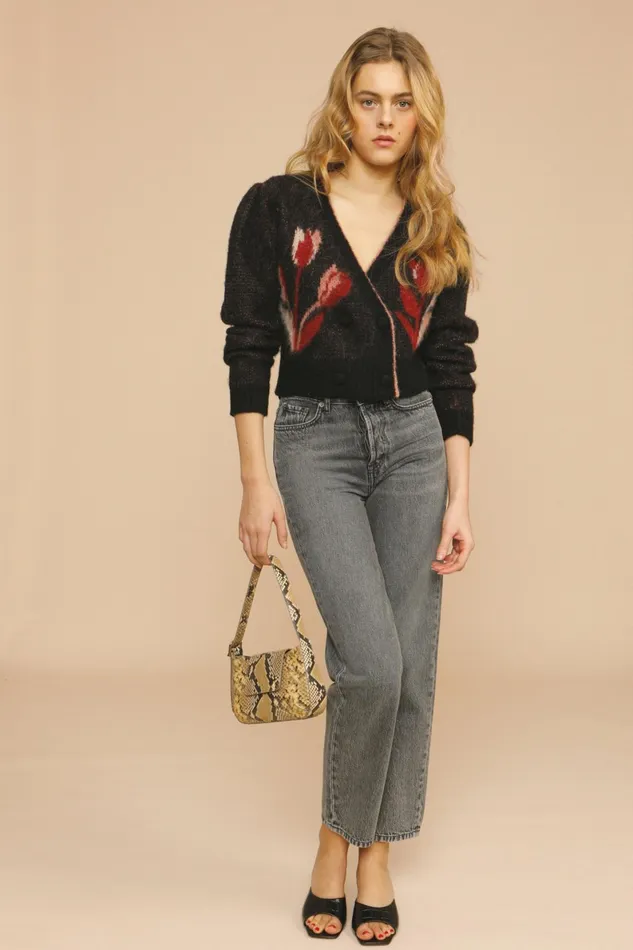 LEANDRO Cardigan Black Women Rouje Knits