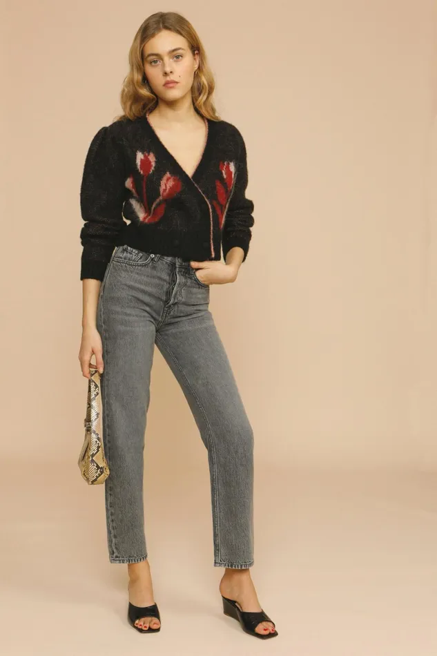 LEANDRO Cardigan Black Women Rouje Knits