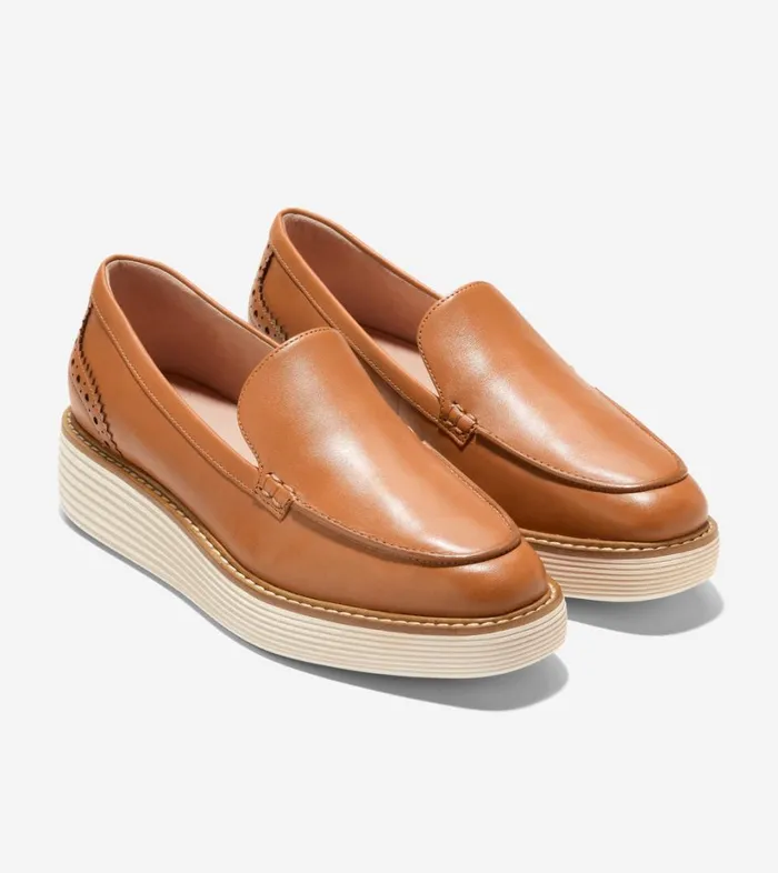Loafers Women Cole Haan riginalGrand Platform Venetian Loafer Pecan Ivory Loafers Women Cole Haan riginalGrand Platform Venetian Loafer Pecan Ivory