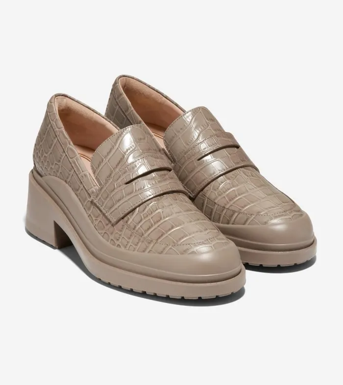 Loafers Women Cole Haan Westerly Loafer Irish Coffee Croc Print Loafers Women Cole Haan Westerly Loafer Irish Coffee Croc Print