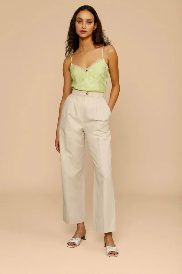 LOANNE Top Jacquard Anis Women Rouje Blouses and Tops