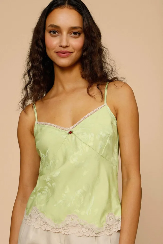 LOANNE Top Jacquard Anis Women Rouje Blouses and Tops