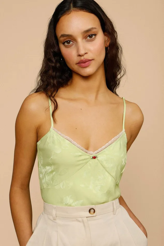 LOANNE Top Jacquard Anis Women Rouje Blouses and Tops