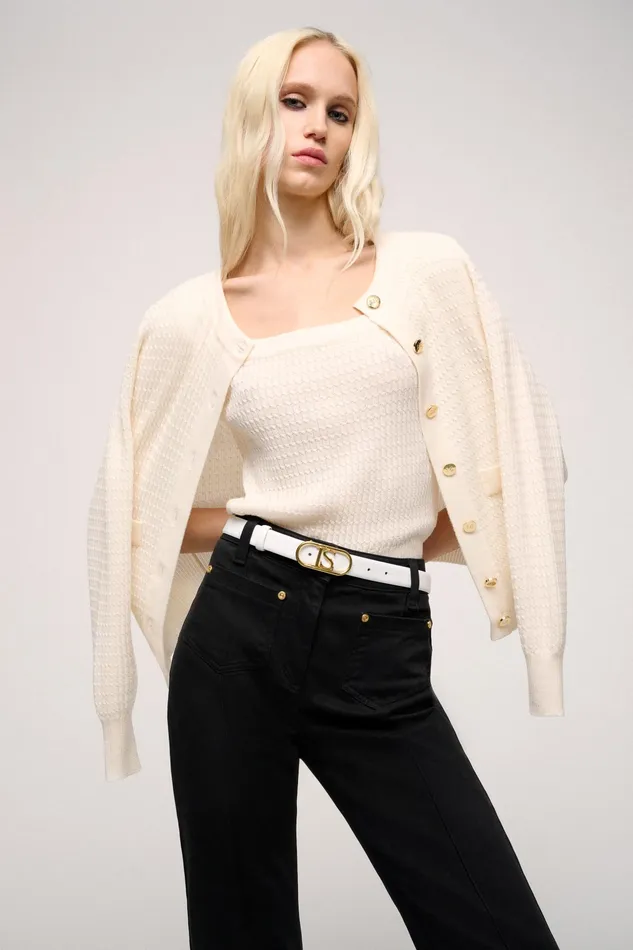 Luisa Spagnoli Belts Dolcino Whitegold 8211 Women Luisa Spagnoli Belts Dolcino Whitegold 8211 Women
