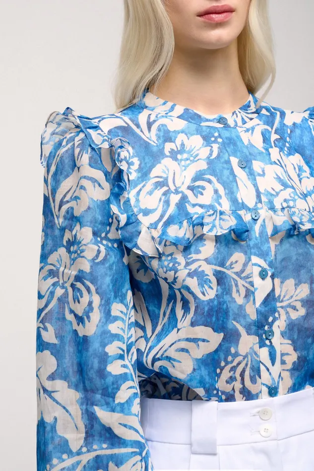 Luisa Spagnoli Blouses And Shirts Bacca Avio Blue 8211 Women Luisa Spagnoli Blouses And Shirts Bacca Avio Blue 8211 Women