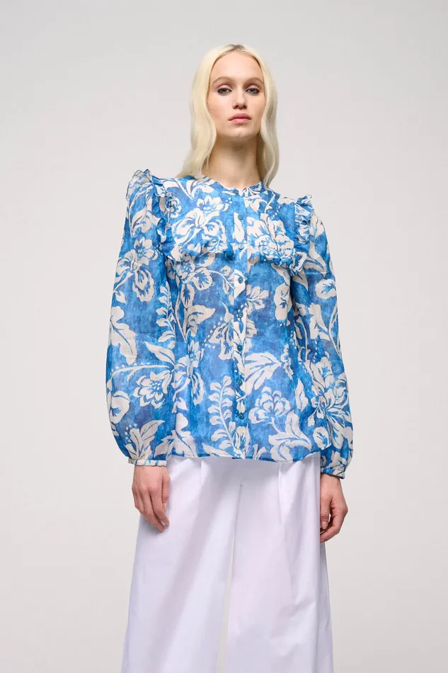 Luisa Spagnoli Blouses And Shirts Bacca Avio Blue 8211 Women Luisa Spagnoli Blouses And Shirts Bacca Avio Blue 8211 Women