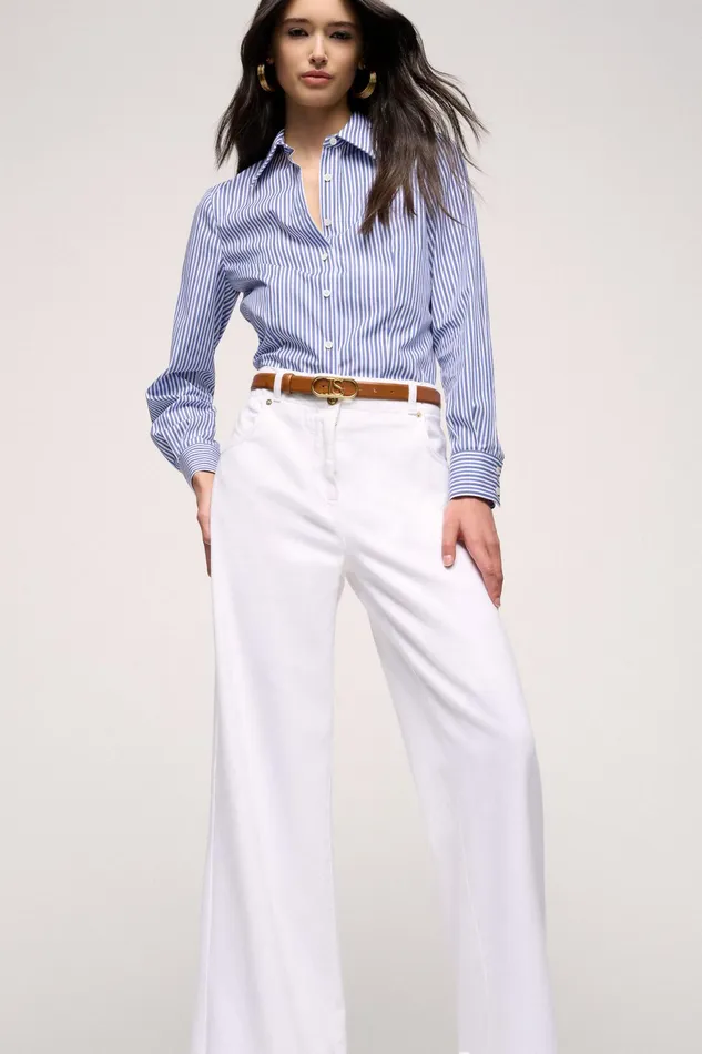 Luisa Spagnoli Blouses And Shirts Balzello Whitelight Blue 8211 Women Luisa Spagnoli Blouses And Shirts Balzello Whitelight Blue 8211 Women