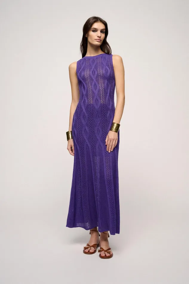 Luisa Spagnoli Dresses and Jumpsuits Cerchia Purple 8211 Women