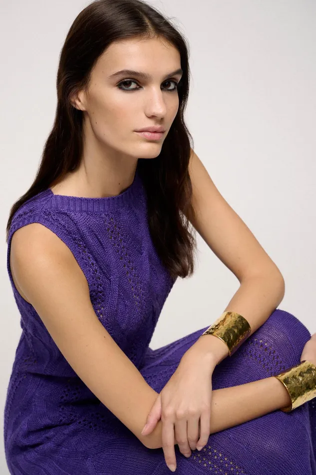 Luisa Spagnoli Dresses and Jumpsuits Cerchia Purple 8211 Women Luisa Spagnoli Dresses and Jumpsuits Cerchia Purple 8211 Women
