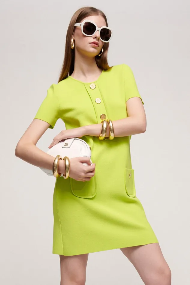 Luisa Spagnoli Dresses and Jumpsuits Citronella Green 8211 Women