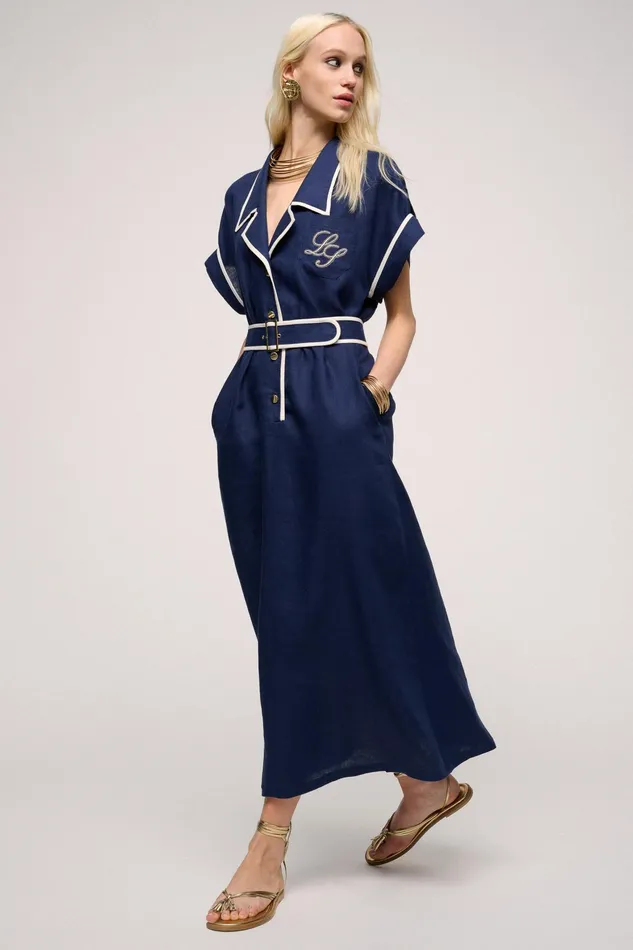 Luisa Spagnoli Dresses and Jumpsuits Parente Bluecream 8211 Women