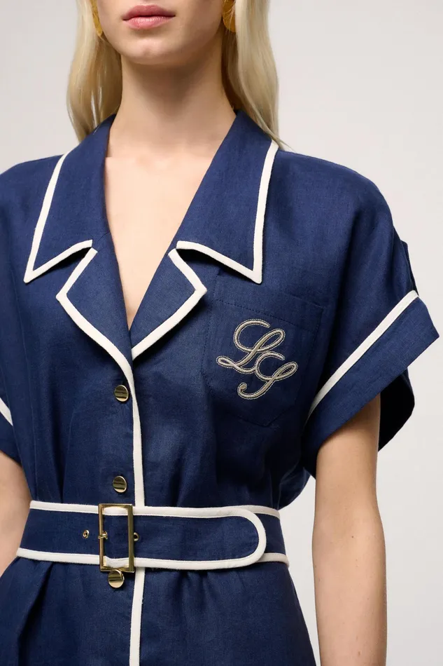 Luisa Spagnoli Dresses and Jumpsuits Parente Bluecream 8211 Women Luisa Spagnoli Dresses and Jumpsuits Parente Bluecream 8211 Women