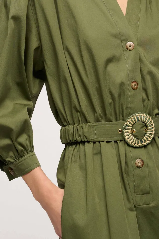 Luisa Spagnoli Dresses and Jumpsuits Pignolo Military Green 8211 Women Luisa Spagnoli Dresses and Jumpsuits Pignolo Military Green 8211 Women