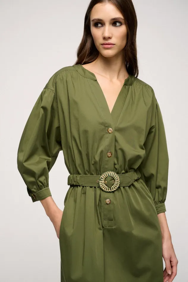 Luisa Spagnoli Dresses and Jumpsuits Pignolo Military Green 8211 Women Luisa Spagnoli Dresses and Jumpsuits Pignolo Military Green 8211 Women