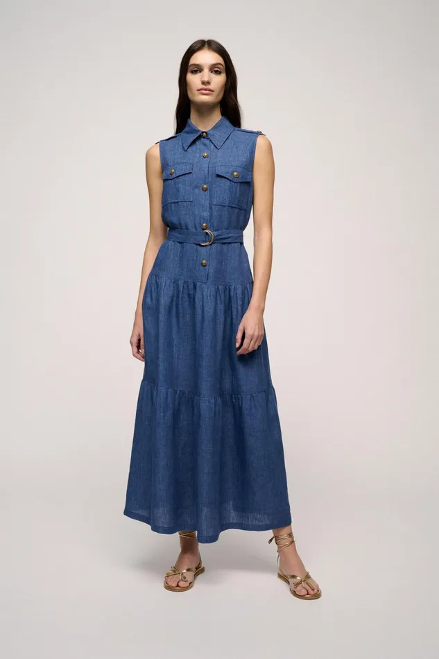 Luisa Spagnoli Dresses and Jumpsuits Principato Blue 8211 Women