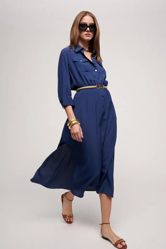 Luisa Spagnoli Dresses and Jumpsuits Priorita Blue 8211 Women