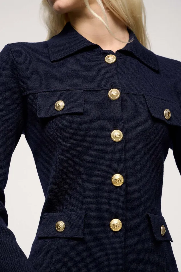Luisa Spagnoli Jackets and Blazers Melania Blue 8211 Women Luisa Spagnoli Jackets and Blazers Melania Blue 8211 Women