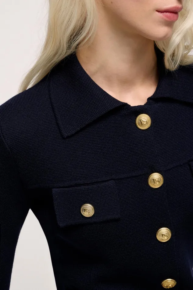 Luisa Spagnoli Jackets and Blazers Melania Blue 8211 Women Luisa Spagnoli Jackets and Blazers Melania Blue 8211 Women