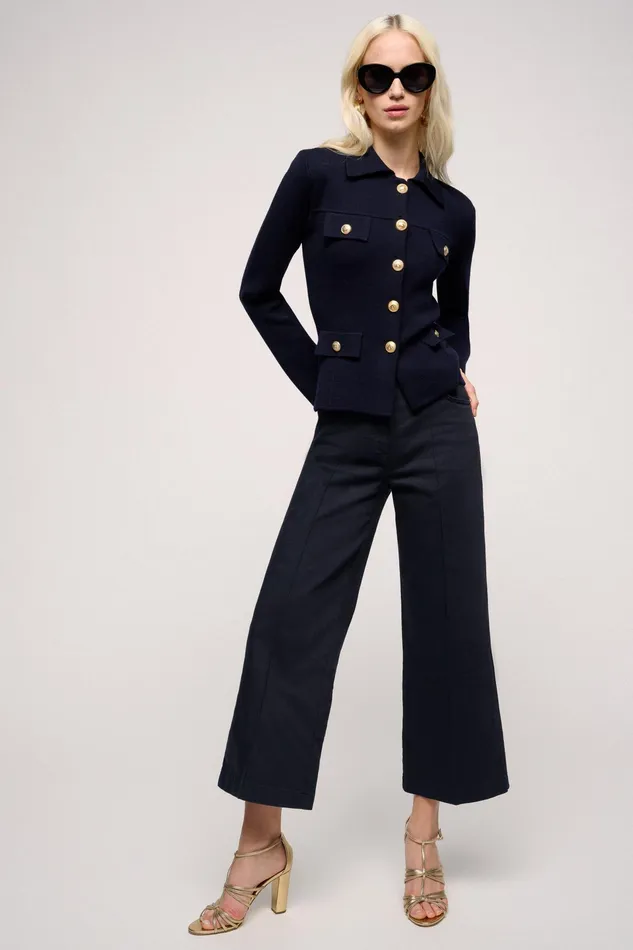 Luisa Spagnoli Jackets and Blazers Melania Blue 8211 Women Luisa Spagnoli Jackets and Blazers Melania Blue 8211 Women