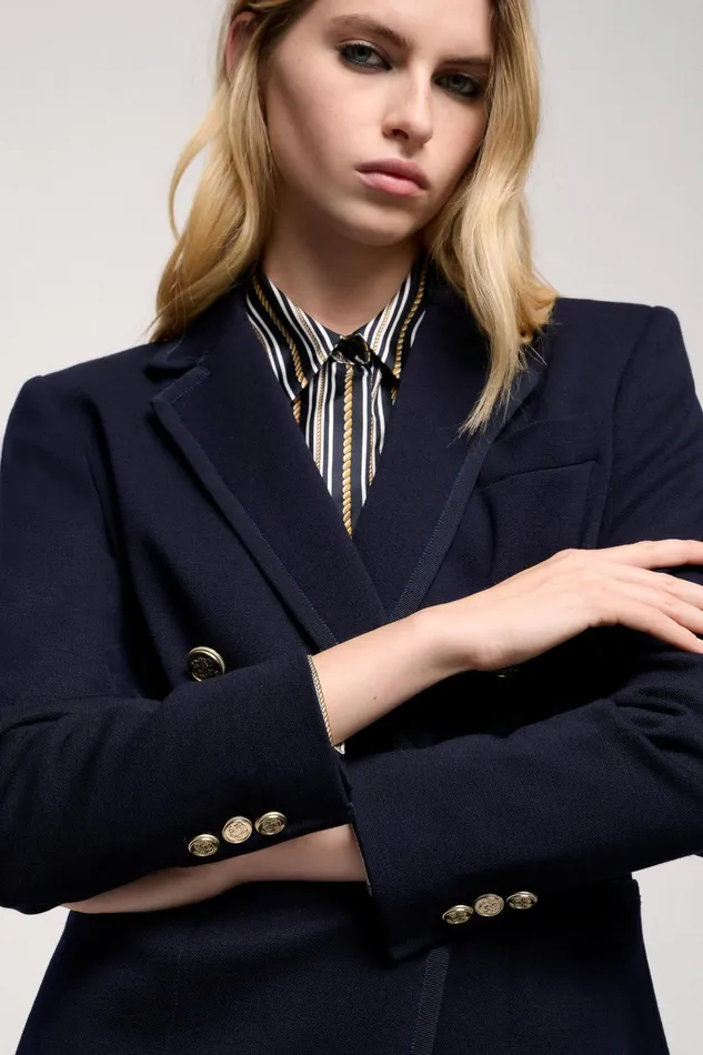 Luisa Spagnoli Jackets and Blazers Mindi Blue 8211 Women Luisa Spagnoli Jackets and Blazers Mindi Blue 8211 Women