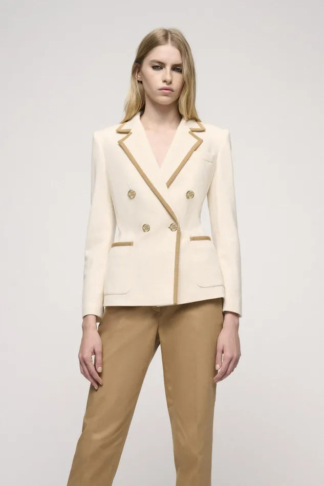 Luisa Spagnoli Jackets and Blazers Mindi Cream 8211 Women Luisa Spagnoli Jackets and Blazers Mindi Cream 8211 Women