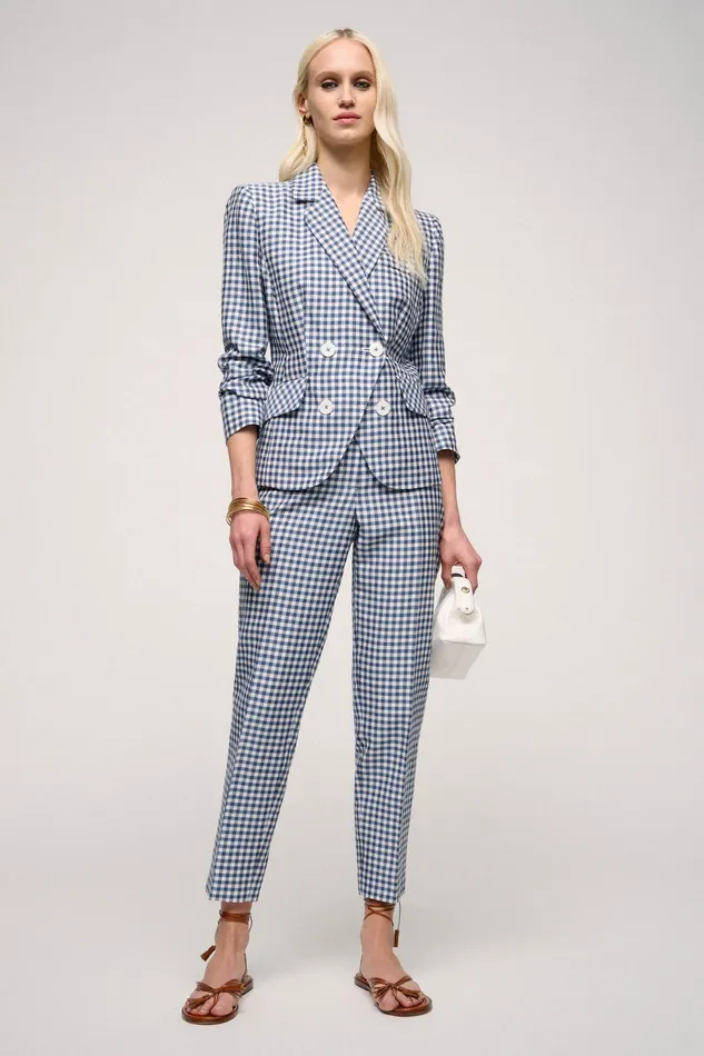 Luisa Spagnoli Jackets and Blazers Valorosa Bluecream 8211 Women Luisa Spagnoli Jackets and Blazers Valorosa Bluecream 8211 Women