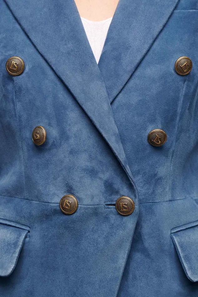 Luisa Spagnoli Jackets and Blazers Versailles Avio Blue 8211 Women Luisa Spagnoli Jackets and Blazers Versailles Avio Blue 8211 Women