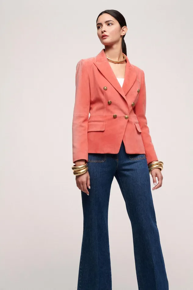 Luisa Spagnoli Jackets and Blazers Versailles Coral 8211 Women Luisa Spagnoli Jackets and Blazers Versailles Coral 8211 Women