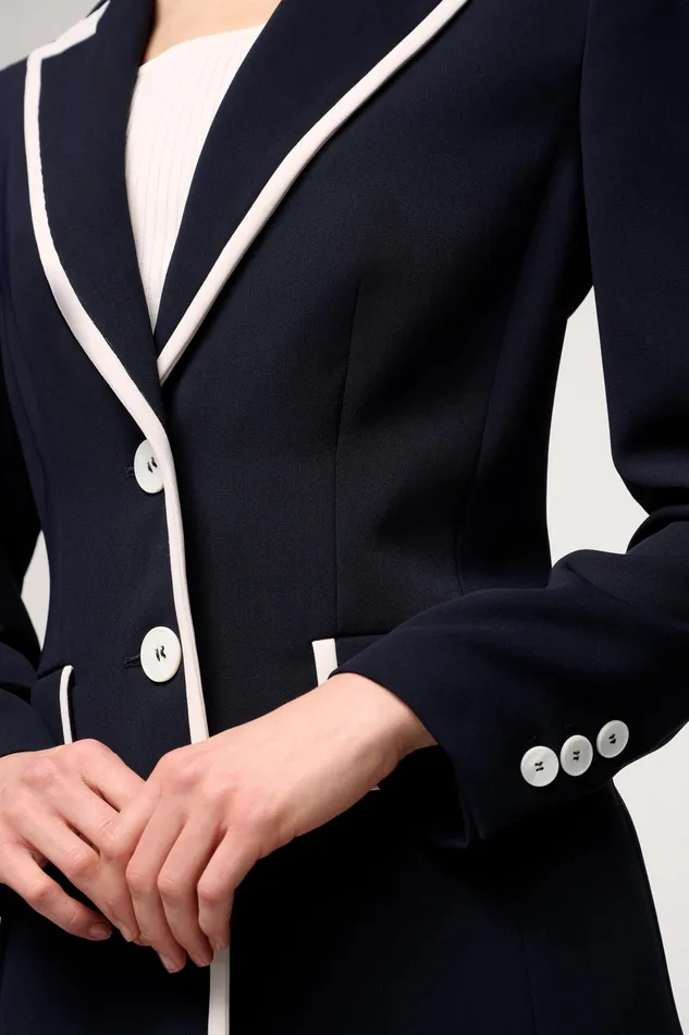Luisa Spagnoli Jackets and Blazers Versione Bluecream 8211 Women Luisa Spagnoli Jackets and Blazers Versione Bluecream 8211 Women