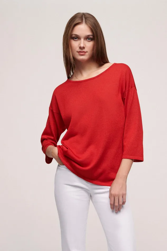 Luisa Spagnoli Knitwear Campanella Red 8211 Women