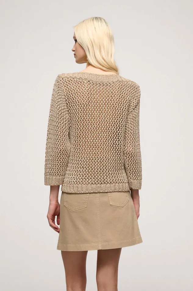 Luisa Spagnoli Knitwear Cavolfiore Beige 8211 Women Luisa Spagnoli Knitwear Cavolfiore Beige 8211 Women