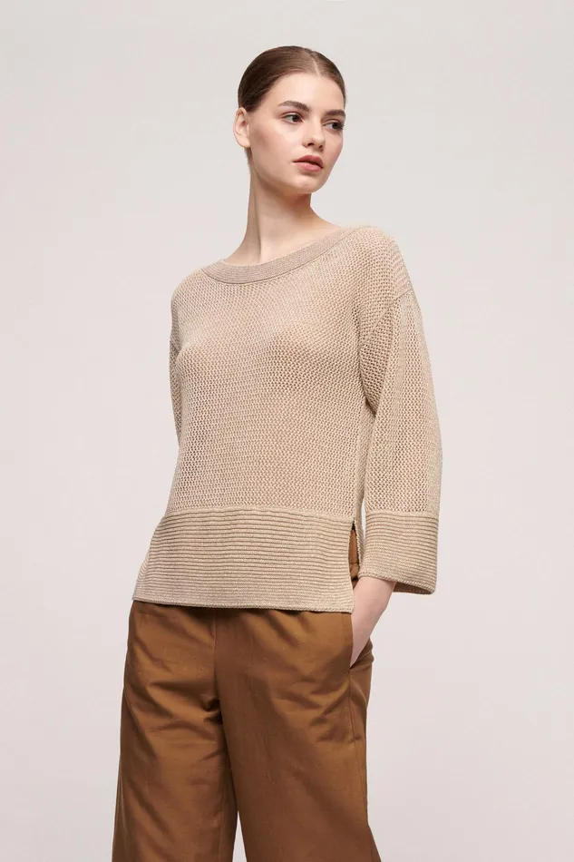 Luisa Spagnoli Knitwear Corallino Beige 8211 Women