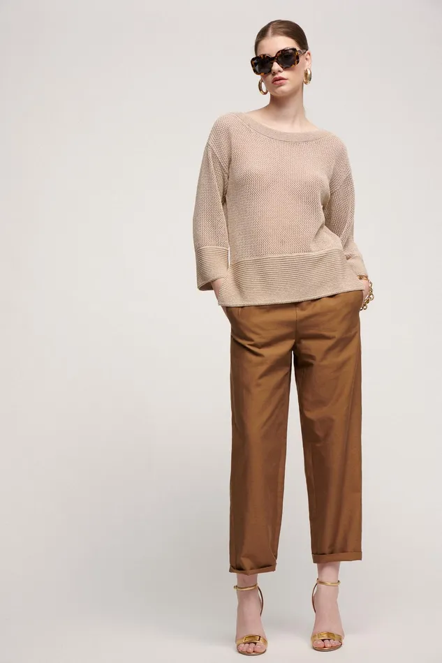 Luisa Spagnoli Knitwear Corallino Beige 8211 Women Luisa Spagnoli Knitwear Corallino Beige 8211 Women