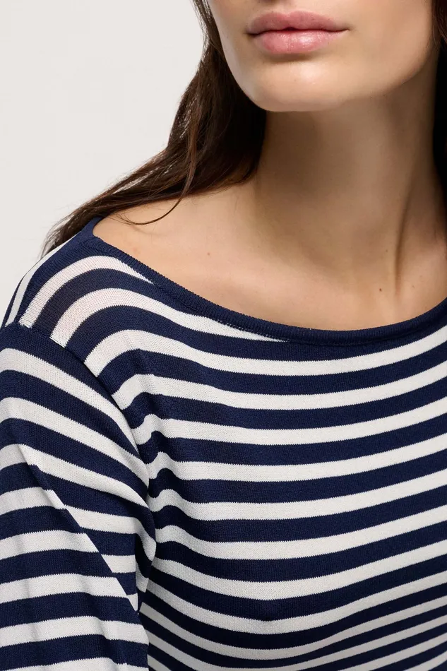 Luisa Spagnoli Knitwear Corazza Bluecream 8211 Women Luisa Spagnoli Knitwear Corazza Bluecream 8211 Women