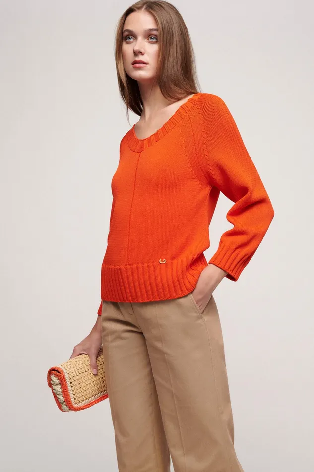 Luisa Spagnoli Knitwear Cortona Orange 8211 Women Luisa Spagnoli Knitwear Cortona Orange 8211 Women