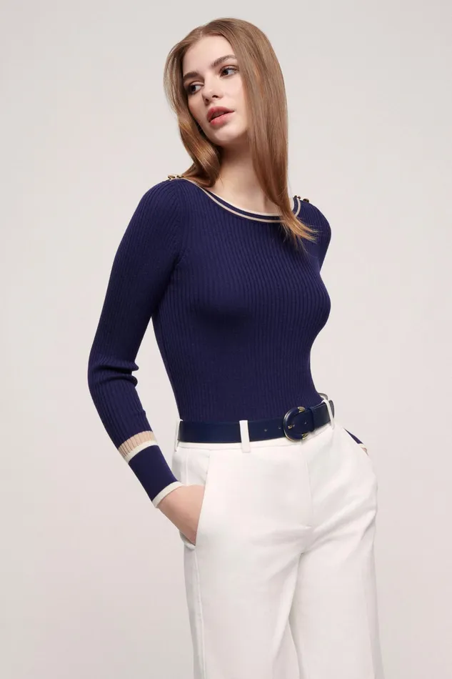 Luisa Spagnoli Knitwear Martini Blue 8211 Women