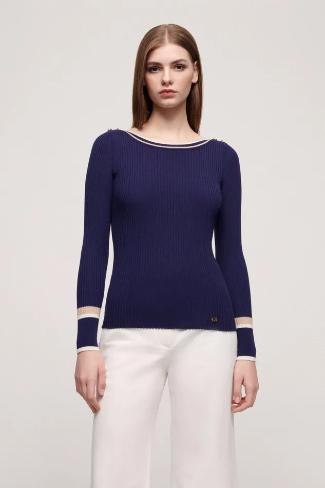 Luisa Spagnoli Knitwear Martini Blue 8211 Women Luisa Spagnoli Knitwear Martini Blue 8211 Women