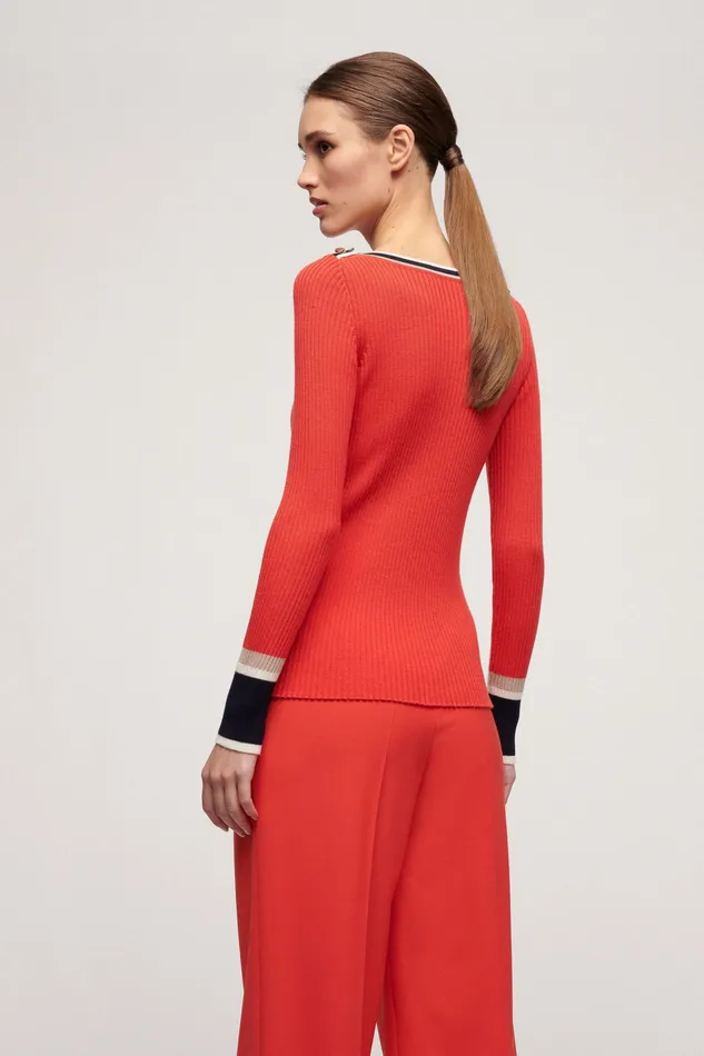 Luisa Spagnoli Knitwear Martini Coral 8211 Women Luisa Spagnoli Knitwear Martini Coral 8211 Women