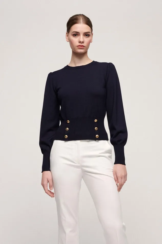 Luisa Spagnoli Knitwear Musicol Blue 8211 Women