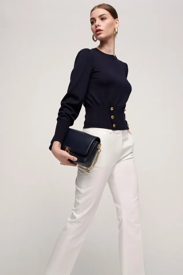 Luisa Spagnoli Knitwear Musicol Blue 8211 Women Luisa Spagnoli Knitwear Musicol Blue 8211 Women