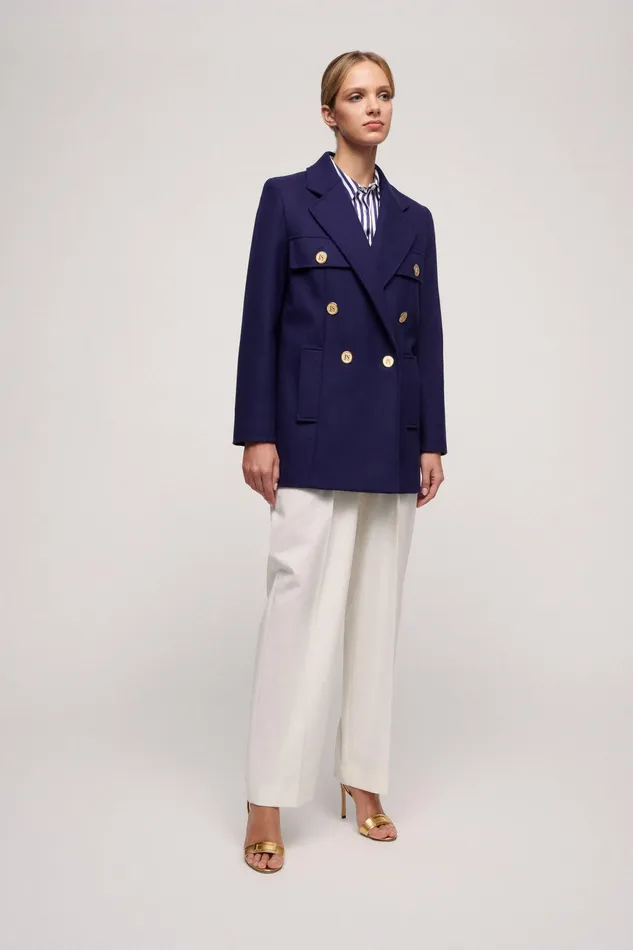 Luisa Spagnoli Outerwear Valmont Blue 8211 Women Luisa Spagnoli Outerwear Valmont Blue 8211 Women