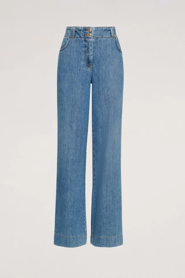 Luisa Spagnoli Pants Agrumeto Blue 8211 Women Luisa Spagnoli Pants Agrumeto Blue 8211 Women