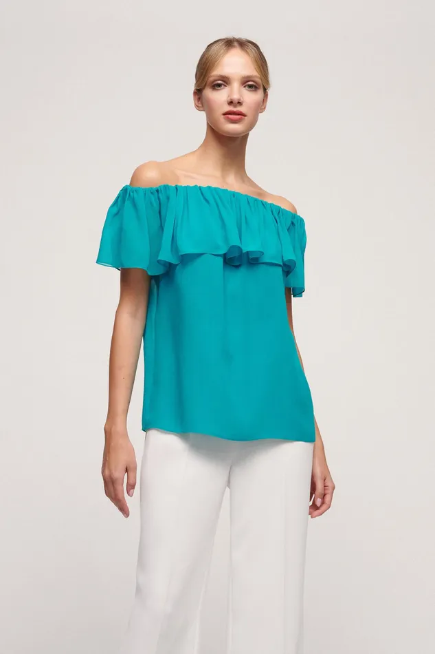 Luisa Spagnoli Tops And TShirts Beta Turquoise 8211 Women